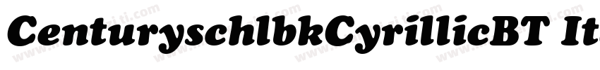 CenturyschlbkCyrillicBT Italic字体转换